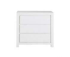 Cassettone bianco in massello di legno L 85 cm White