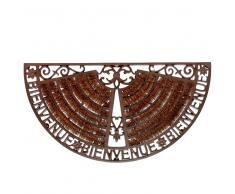Zerbino marrone in ferro battuto 37 x 70 cm WELCOME
