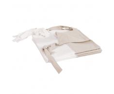 Tenda con occhielli in cotone grigia, 105x250