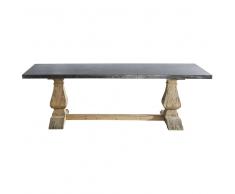 Tavolo da pranzo in metallo e legno riciclato 10 persone 240 cm Lourmarin
