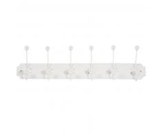 Attaccapanni bianco 6 ganci in legno HOUAT