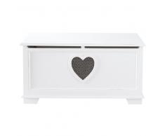 Cassapanca bianca in legno L 90 cm Valentine