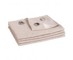 Tenda con occhielli beige, 140 x 250 cm