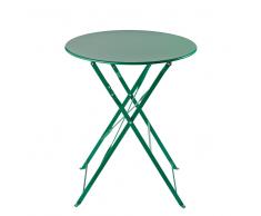 Tavolo da giardino pieghevole in metallo verde, d. 58 cm Confetti