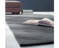 Tappeto color antracite in lana a pelo corto 160 x 230 cm SOFT