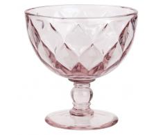 Coppa per gelato in vetro colorato rosa