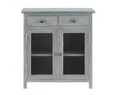 Dispensa grigia in acacia L 80 cm Zinc