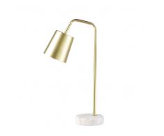 Lampada da tavolo in metallo dorata