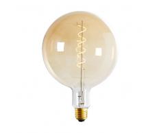Lampadina a filamento LED in vetro colorato ambra
