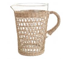 Caraffa in vetro e giunco marittimo