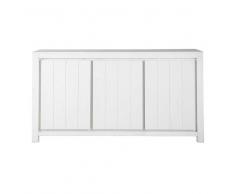 Credenza bianca in massello di legno L 160 cm White