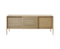 Credenza a 3 ante e piedi in legno massello di frassino Okinawa