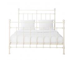 Letto bianco 160 x 200 cm in metallo Syracuse