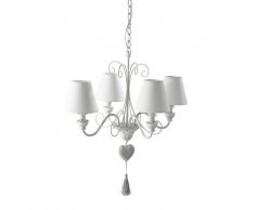 Lampadario in metallo bianco D 55 cm GABRIELLE