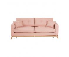 Divano letto scandinavo 3 posti rosa chiaro Brooke