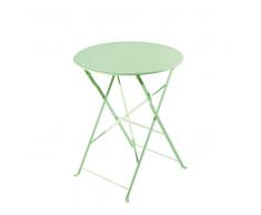 Tavolo da giardino pieghevole in metallo verde acqua, d. 58 cm Confetti