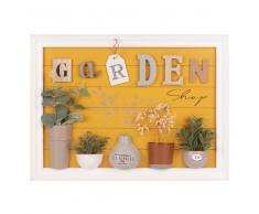 Quadro decorativo giardino con piante artificiali, 40x55 cm