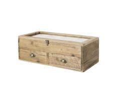 Vetrina in legno di abete e vetro