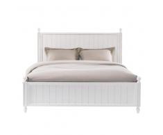 Letto bianco 160 x 200 in pino Newport