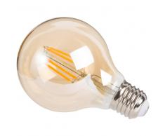 Lampadina a filamento LED in vetro colorato ambra