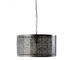 Lampadario nero in metallo cesellato D 50 cm GAIA