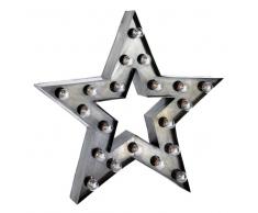 Applique a stella stile industriale in metallo H 80 cm ALABAMA