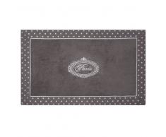 Tappeto da bagno grigio in cotone 50 x 80 cm PARIS