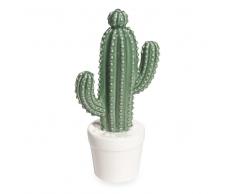 Statuetta cactus bicolore in porcellana H25 cm