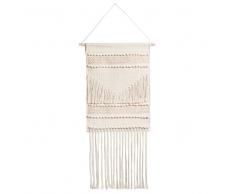 Decorazione da parete tessitura écru in cotone H. 80cm WHITE ISLAND