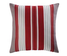 Cuscino da giardino in tessuto a righe rosse e bianche 45x45 cm ESPELETTE