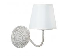 Applique grigia in metallo e tela effetto anticato H 30 cm