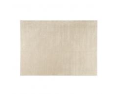 Tappeto beige in lana a pelo corto 140 x 200 cm SOFT