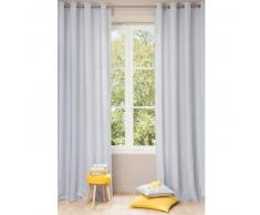 Tenda blu nuvola in lino slavato con occhielli 140 x 300 cm