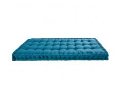 Materasso blu petrolio in cotone 90x190cm