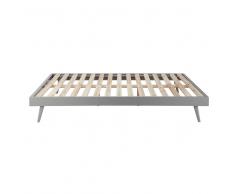Panca letto scandinavo 140 x 190 grigio in pino Sixties