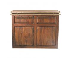 Mobile bar in massello di legno di sheesham L 132 cm Lubéron