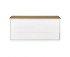 Cassettone bianco 6 cassetti Austral