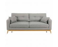 Divano trasformabile scandinavo 3 posti grigio chiaro Brooke