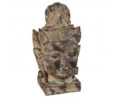 Statuetta testa di Buddha in cemento H34