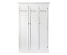 Guardaroba bianco in legno L 125 cm Newport