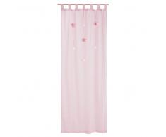 Tenda rosa in cotone con passanti 102x250cm LILLY