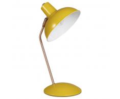 Lampada da tavolo gialla senape in metallo
