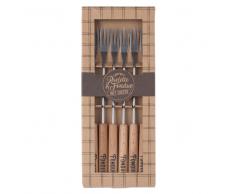 Set 6 forchettine per fonduta in legno