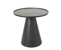 Tavolino da salotto in metallo nero, H 46 cm