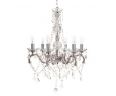 Lampadario con pendenti in metallo