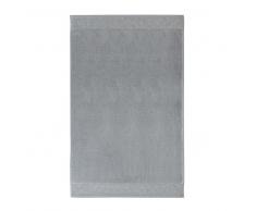 Tappeto da bagno in cotone grigio antracite e argentato, 50x80 cm