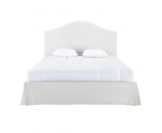 Letto sfoderabile in lino ecru 160 x 200 Danceny