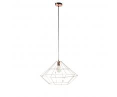 Lampadario in metallo effetto rame L 57 cm ORIGAMI