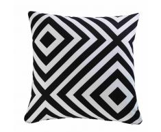 Cuscino da giardino con motivi geometrici neri e bianchi 45x45cm NAHIRA
