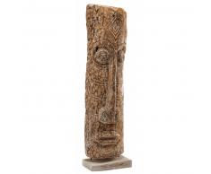 Scultura artigianale patinata effetto anticato H.145cm MAKASSAR